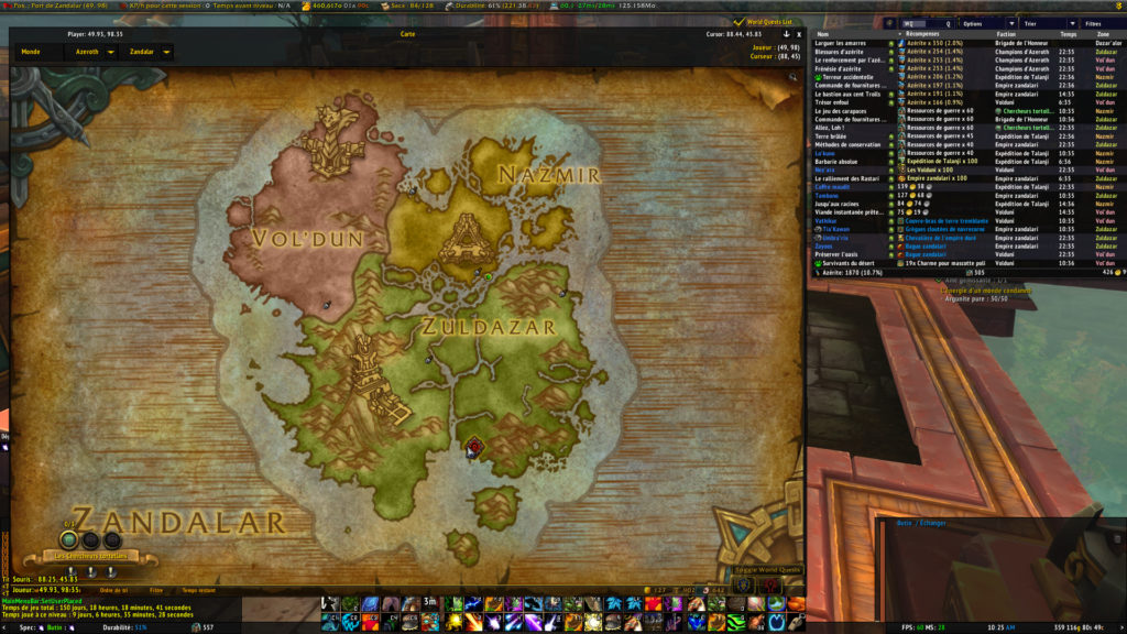 World of Warcraft : Battle for Azeroth map